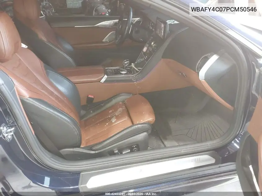 2023 BMW M850I xDrive VIN: WBAFY4C07PCM50546 Lot: 42403241