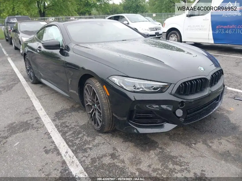 2024 BMW 840 I xDrive VIN: WBAAE4C00RCR96952 Lot: 42267907