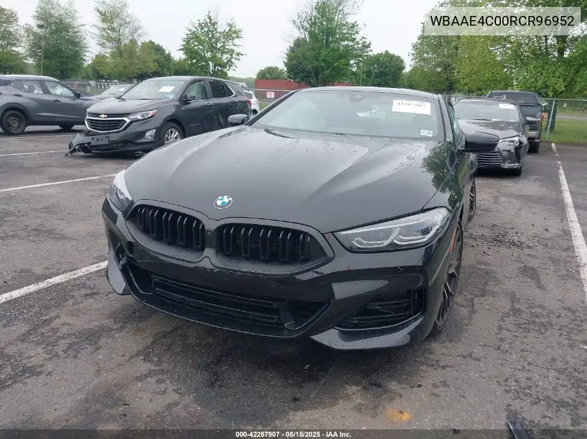 2024 BMW 840 I xDrive VIN: WBAAE4C00RCR96952 Lot: 42267907