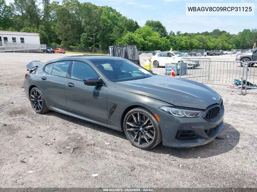2024 BMW M850I Gran Coupe xDrive VIN: WBAGV8C09RCP31125 Lot: 42333973