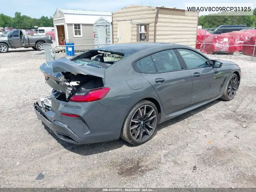 2024 BMW M850I Gran Coupe xDrive VIN: WBAGV8C09RCP31125 Lot: 42333973