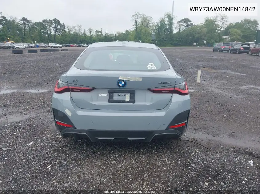 2022 BMW I4 Edrive40 VIN: WBY73AW00NFN14842 Lot: 42313404