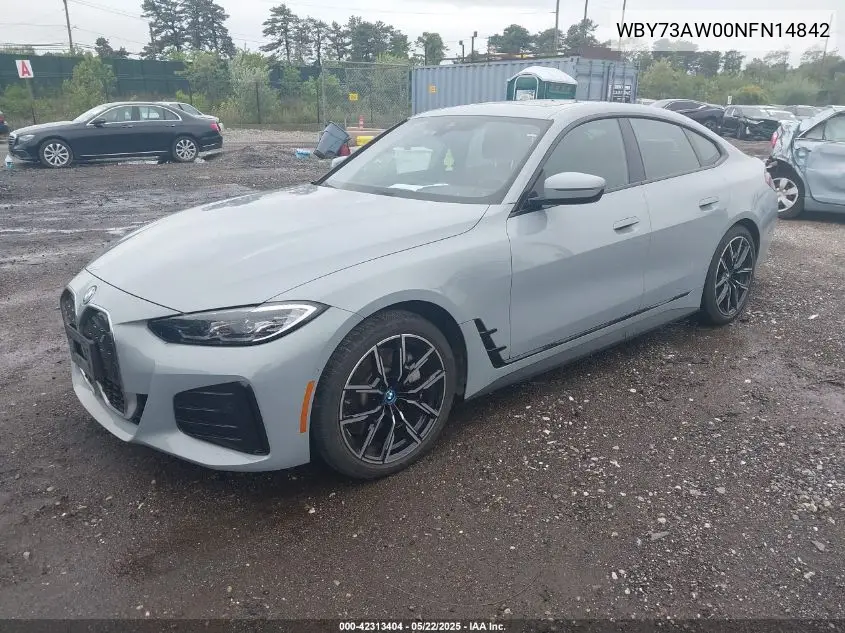 2022 BMW I4 Edrive40 VIN: WBY73AW00NFN14842 Lot: 42313404