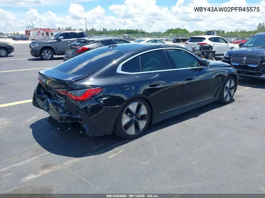 2023 BMW I4 Edrive35 VIN: WBY43AW02PFR45575 Lot: 42483868