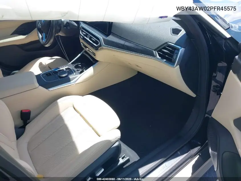 2023 BMW I4 Edrive35 VIN: WBY43AW02PFR45575 Lot: 42483868
