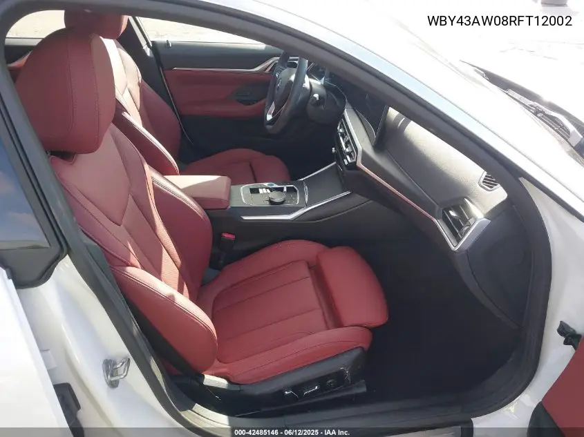 2024 BMW I4 Edrive35 VIN: WBY43AW08RFT12002 Lot: 42485146