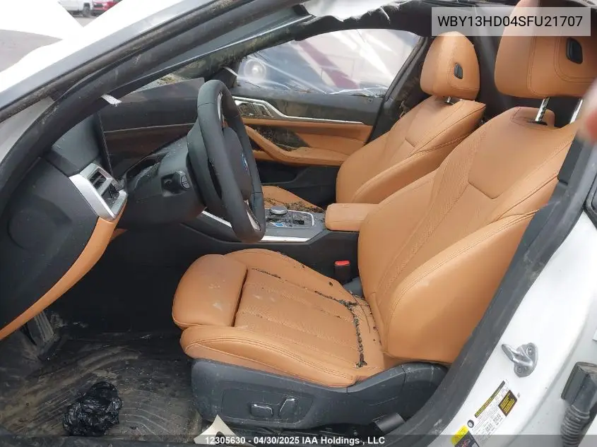 2025 BMW I4 Edrive35 VIN: WBY13HD04SFU21707 Lot: 12305630