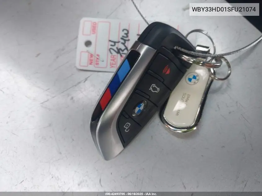 2025 BMW I4 M50 VIN: WBY33HD01SFU21074 Lot: 42493705