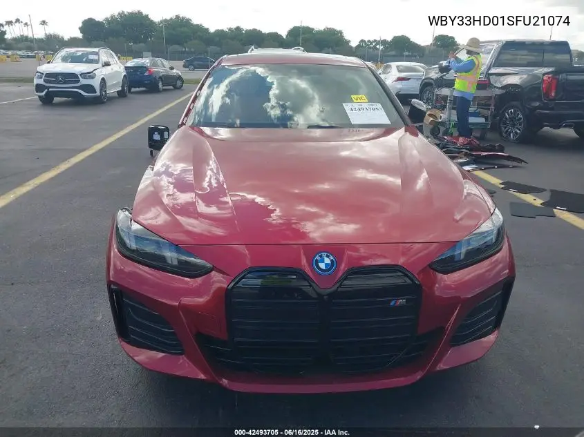 2025 BMW I4 M50 VIN: WBY33HD01SFU21074 Lot: 42493705