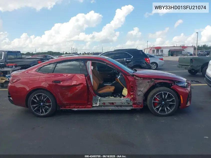 2025 BMW I4 M50 VIN: WBY33HD01SFU21074 Lot: 42493705