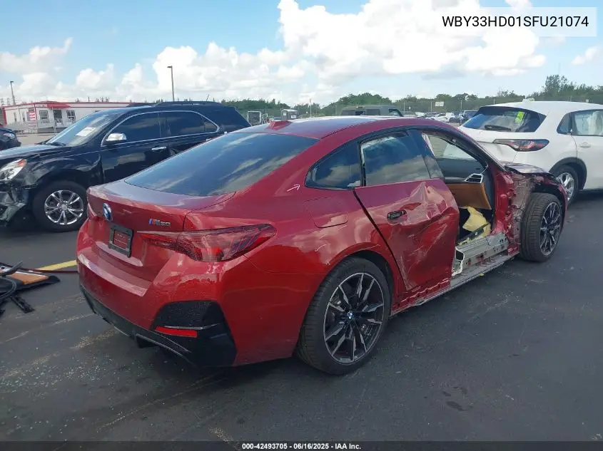 2025 BMW I4 M50 VIN: WBY33HD01SFU21074 Lot: 42493705