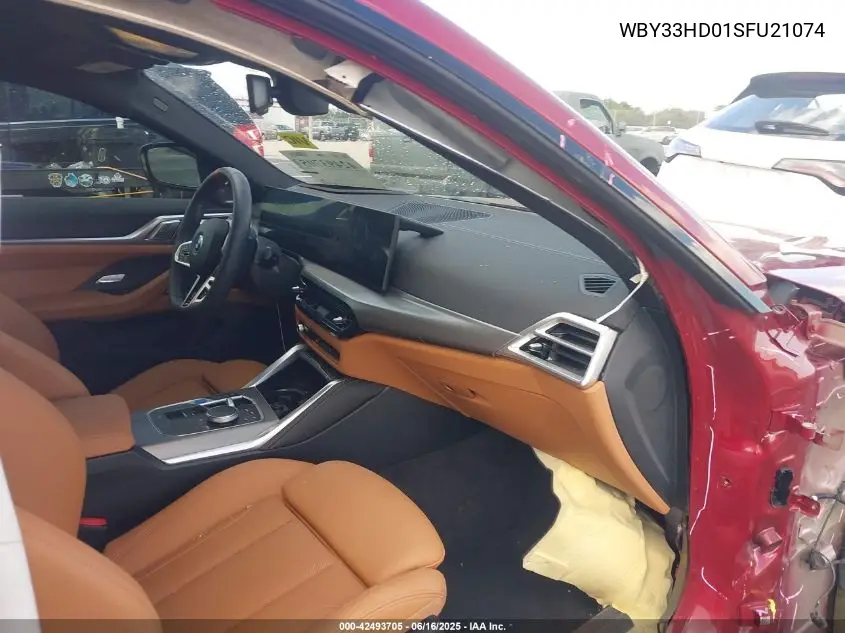 2025 BMW I4 M50 VIN: WBY33HD01SFU21074 Lot: 42493705
