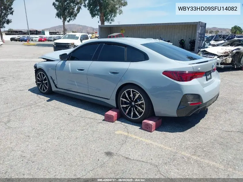 2025 BMW I4 M50 VIN: WBY33HD09SFU14082 Lot: 42604737