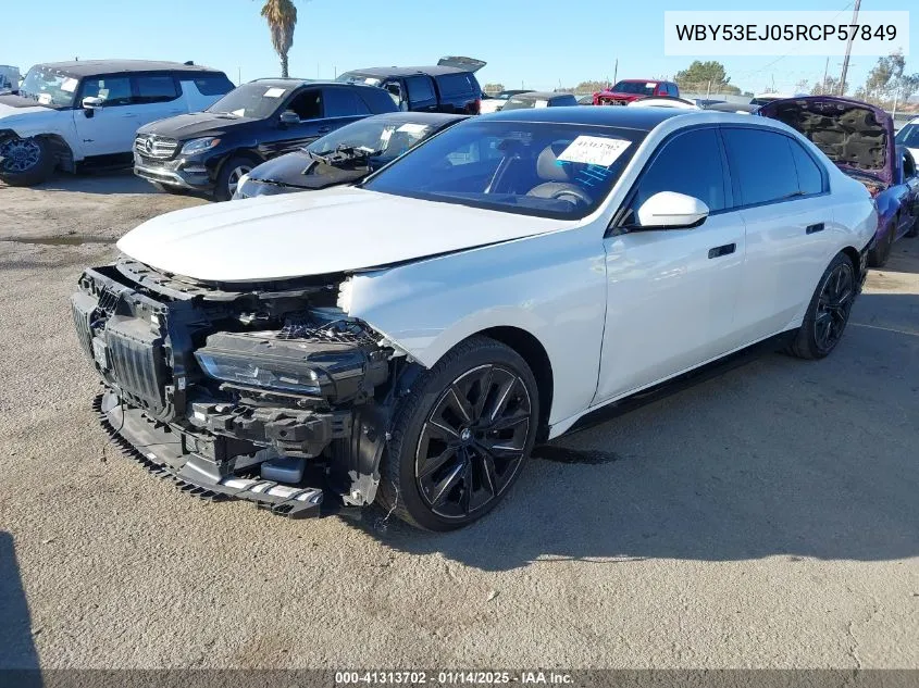 2024 BMW I7 xDrive60 VIN: WBY53EJ05RCP57849 Lot: 41313702