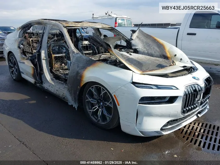 2024 BMW I7 Edrive50 VIN: WBY43EJ05RCR25663 Lot: 41459862