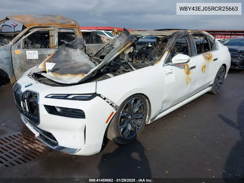 2024 BMW I7 Edrive50 VIN: WBY43EJ05RCR25663 Lot: 41459862