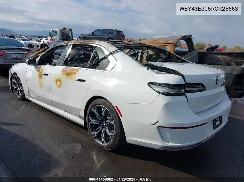 2024 BMW I7 Edrive50 VIN: WBY43EJ05RCR25663 Lot: 41459862