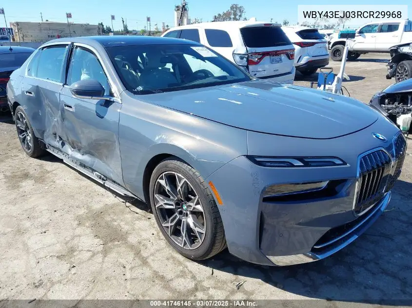 2024 BMW I7 Edrive50 VIN: WBY43EJ03RCR29968 Lot: 41746145
