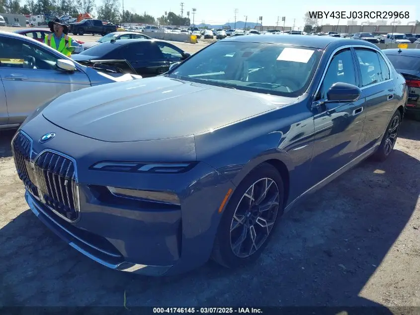 2024 BMW I7 Edrive50 VIN: WBY43EJ03RCR29968 Lot: 41746145