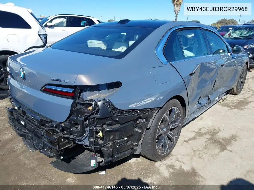 2024 BMW I7 Edrive50 VIN: WBY43EJ03RCR29968 Lot: 41746145