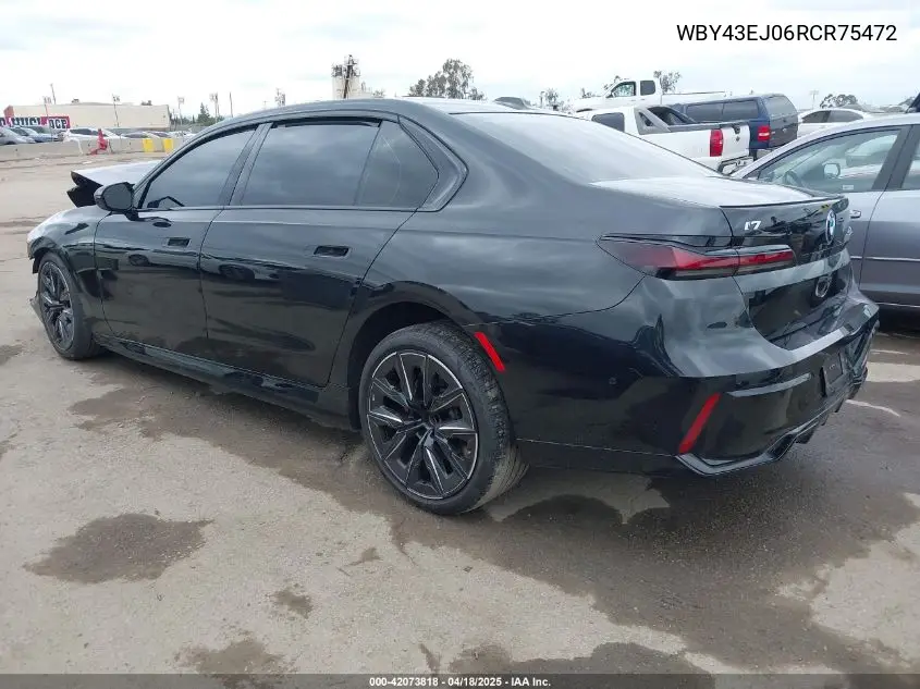 2024 BMW I7 Edrive50 VIN: WBY43EJ06RCR75472 Lot: 42073818