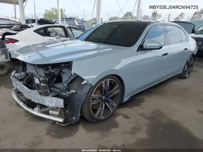 2024 BMW I7 xDrive60 VIN: WBY53EJ04RCN94725 Lot: 42380525