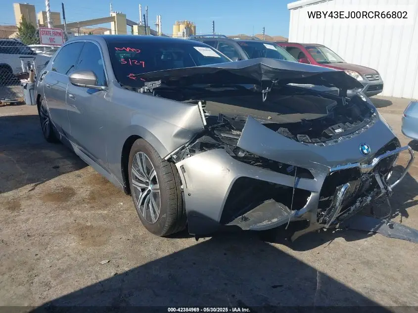 2024 BMW I7 Edrive50 VIN: WBY43EJ00RCR66802 Lot: 42384969