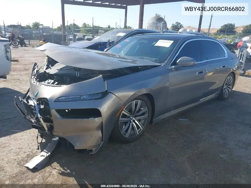 2024 BMW I7 Edrive50 VIN: WBY43EJ00RCR66802 Lot: 42384969