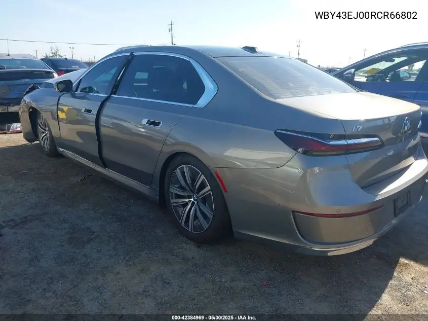 2024 BMW I7 Edrive50 VIN: WBY43EJ00RCR66802 Lot: 42384969