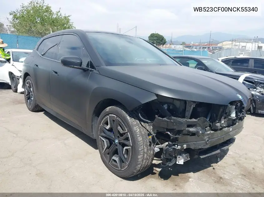 2022 BMW Ix xDrive50 VIN: WB523CF00NCK55340 Lot: 42018610