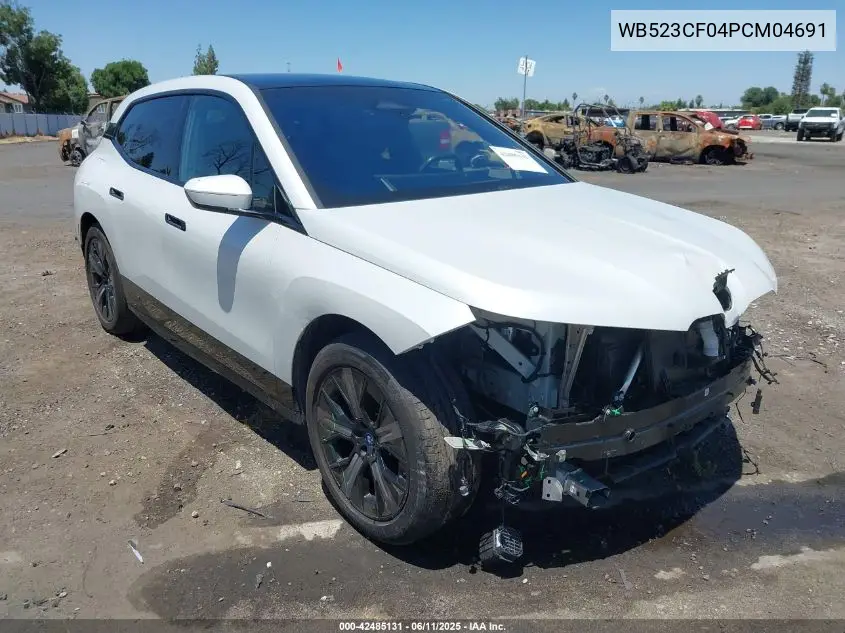 2023 BMW Ix xDrive50 VIN: WB523CF04PCM04691 Lot: 42485131