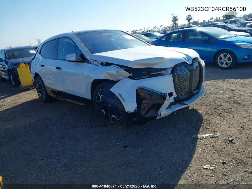 2024 BMW Ix xDrive50 VIN: WB523CF04RCR56100 Lot: 41848671