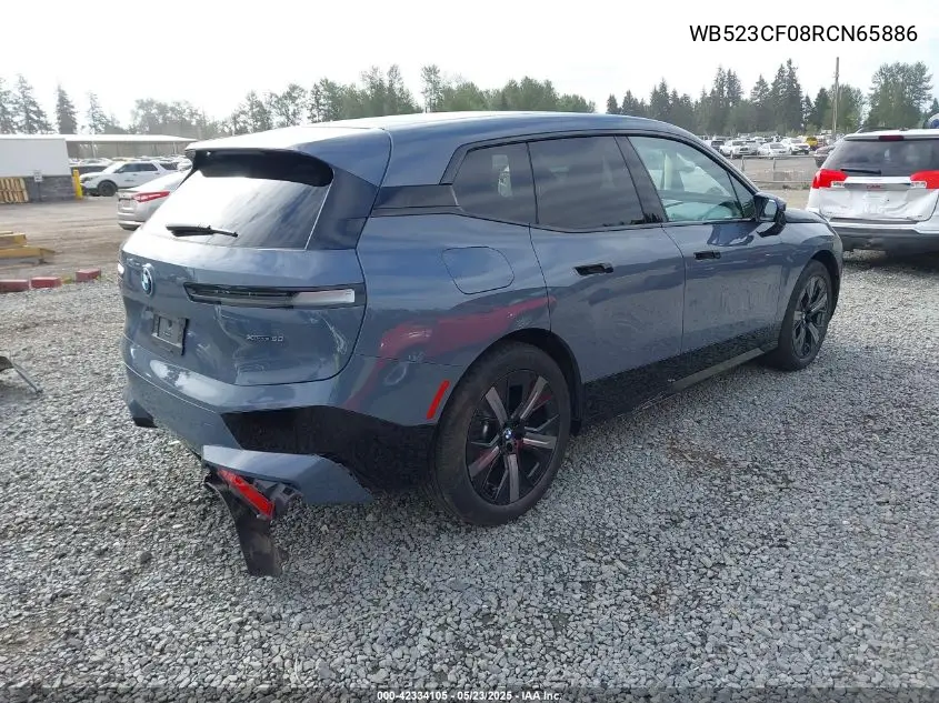2024 BMW Ix xDrive50 VIN: WB523CF08RCN65886 Lot: 42334105