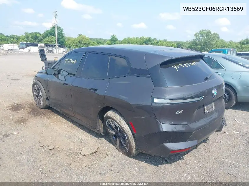 2024 BMW Ix xDrive50 VIN: WB523CF06RCR13569 Lot: 42383804