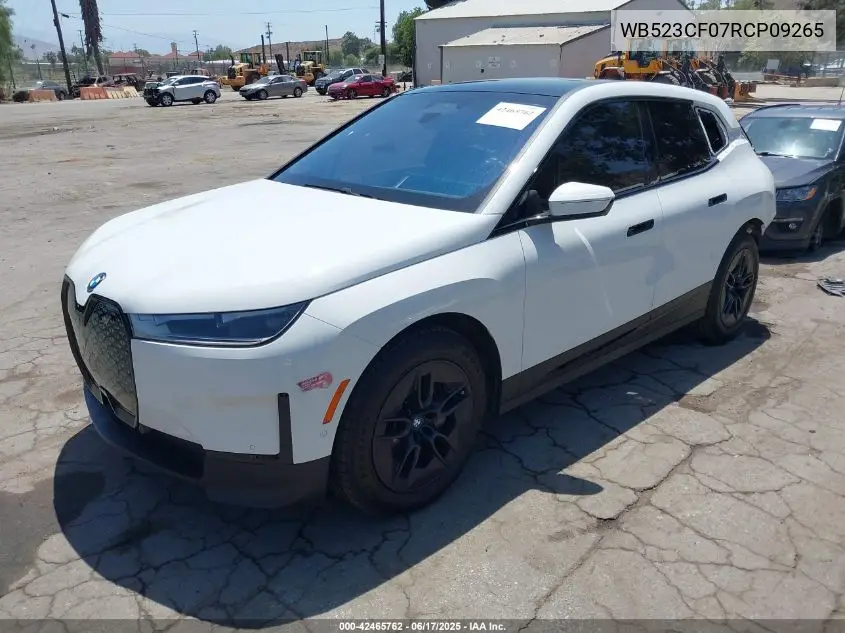 2024 BMW Ix xDrive50 VIN: WB523CF07RCP09265 Lot: 42465762
