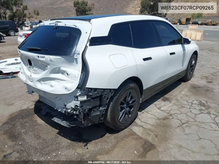 2024 BMW Ix xDrive50 VIN: WB523CF07RCP09265 Lot: 42465762