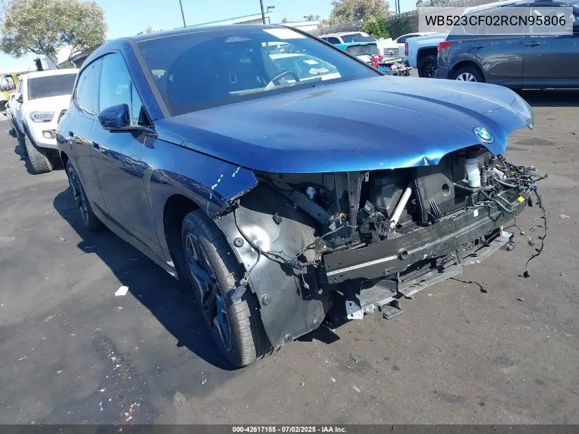 2024 BMW Ix xDrive50 VIN: WB523CF02RCN95806 Lot: 42617155