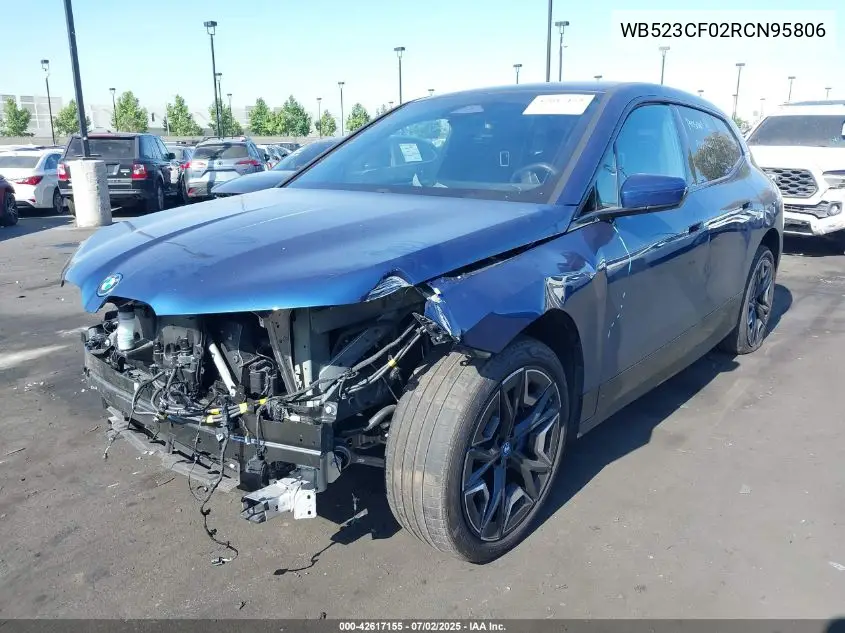 2024 BMW Ix xDrive50 VIN: WB523CF02RCN95806 Lot: 42617155