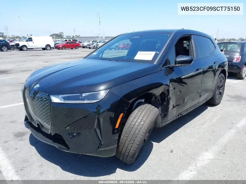 2025 BMW Ix xDrive50 VIN: WB523CF09SCT75150 Lot: 42260835