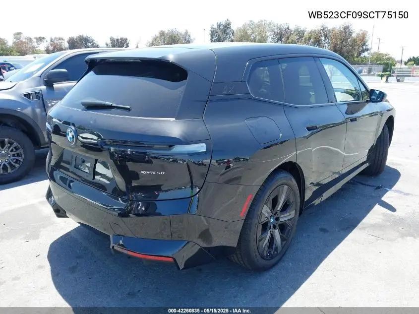 2025 BMW Ix xDrive50 VIN: WB523CF09SCT75150 Lot: 42260835
