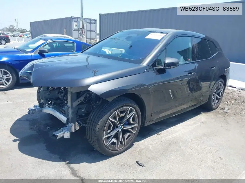 2025 BMW Ix xDrive50 VIN: WB523CF04SCT83589 Lot: 42544386
