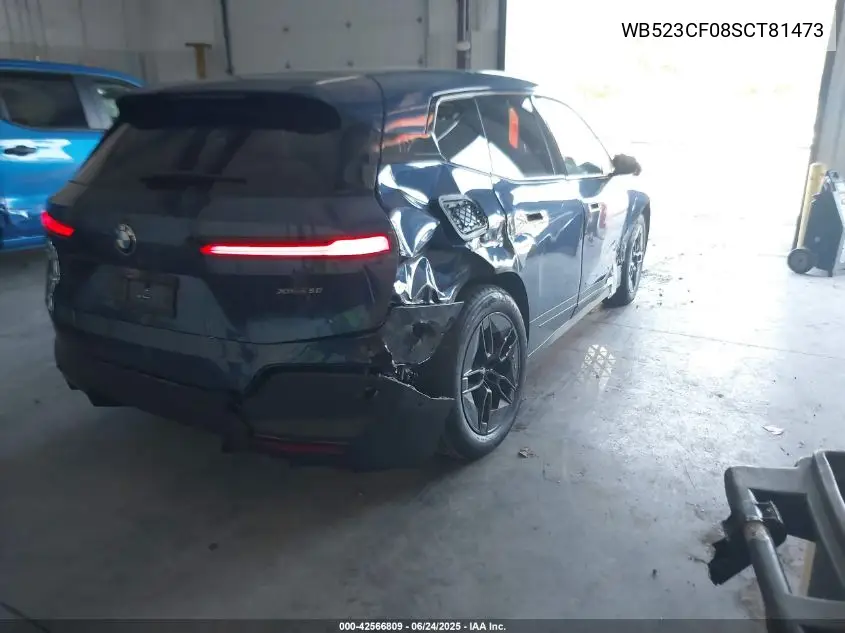 2025 BMW Ix xDrive50 VIN: WB523CF08SCT81473 Lot: 42566809