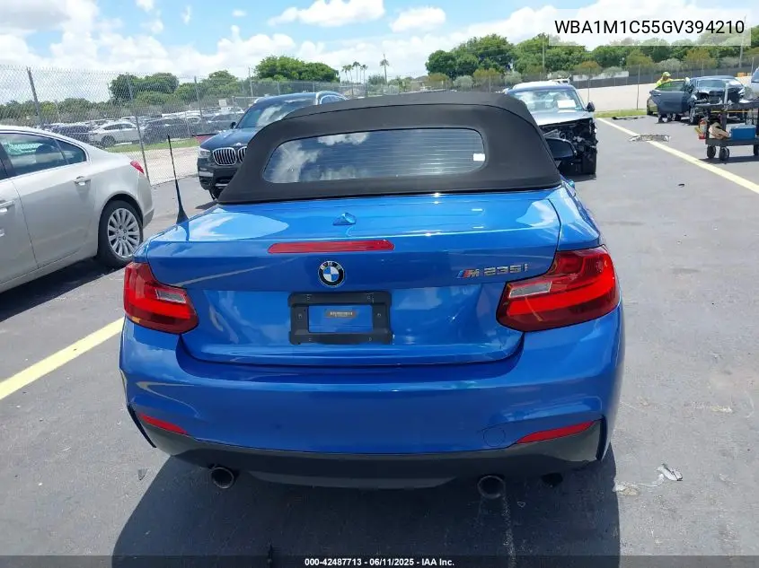2016 BMW M235I VIN: WBA1M1C55GV394210 Lot: 42487713