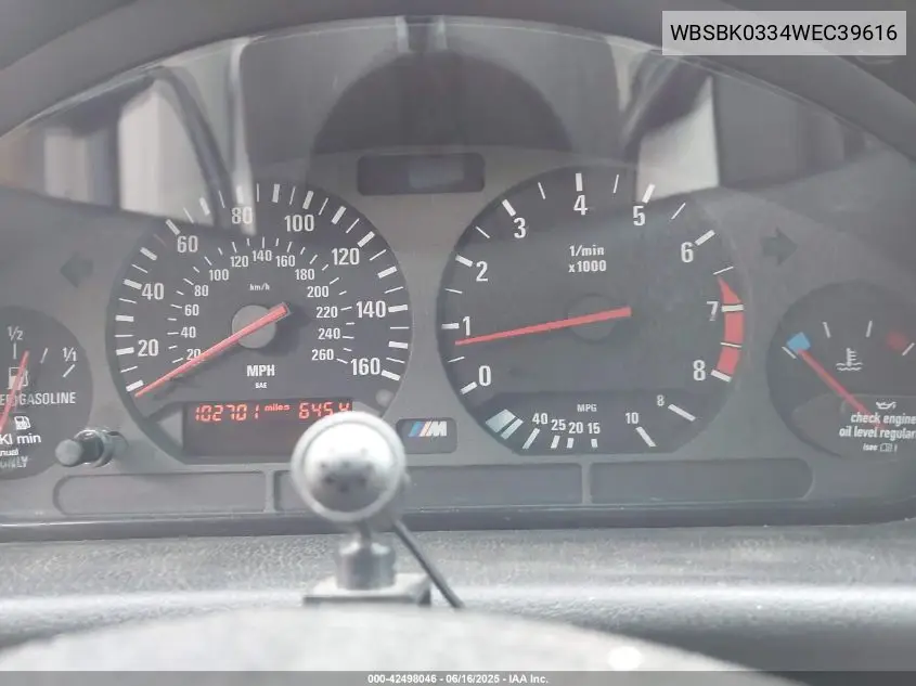 1998 BMW M3 VIN: WBSBK0334WEC39616 Lot: 42498046