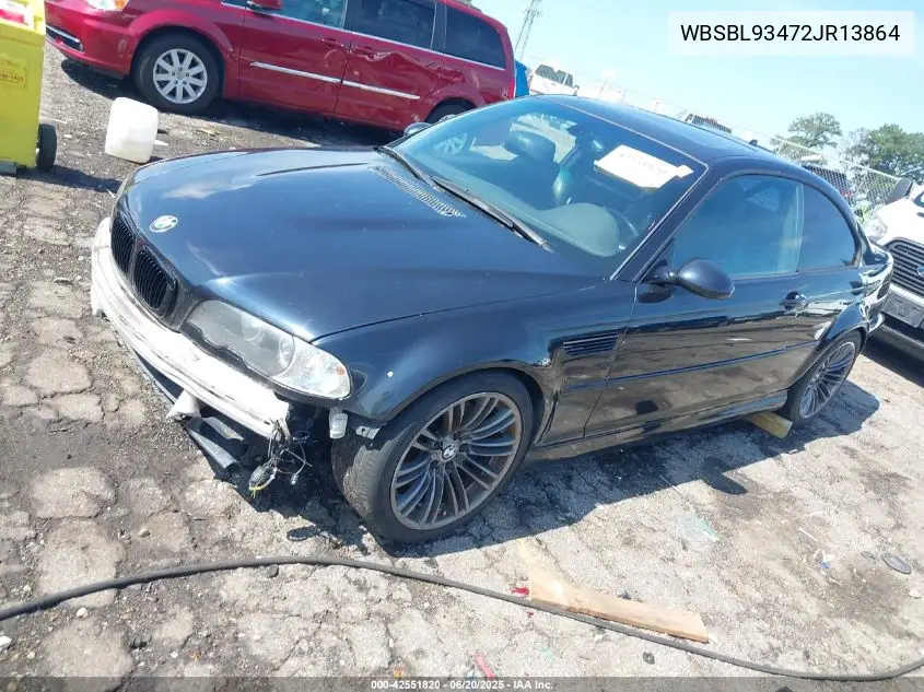2002 BMW M3 VIN: WBSBL93472JR13864 Lot: 42551820