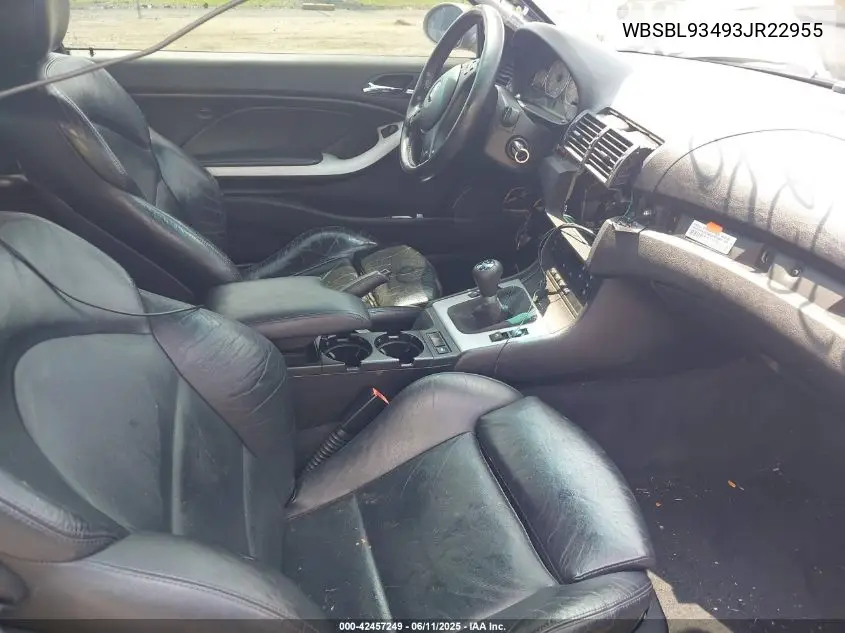 2003 BMW M3 VIN: WBSBL93493JR22955 Lot: 42457249