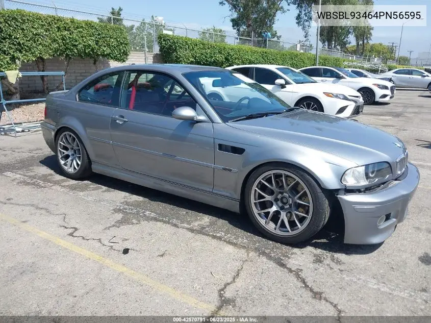 2004 BMW M3 VIN: WBSBL93464PN56595 Lot: 42570791