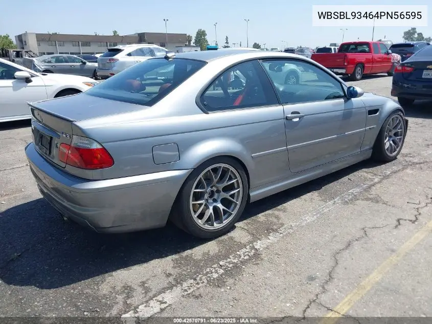 2004 BMW M3 VIN: WBSBL93464PN56595 Lot: 42570791