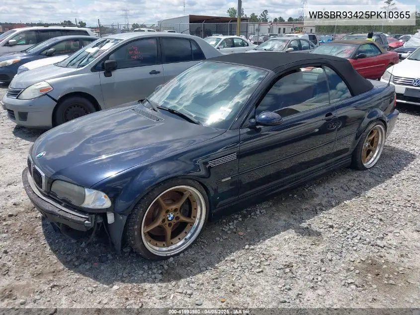 2005 BMW M3 VIN: WBSBR93425PK10365 Lot: 41993980
