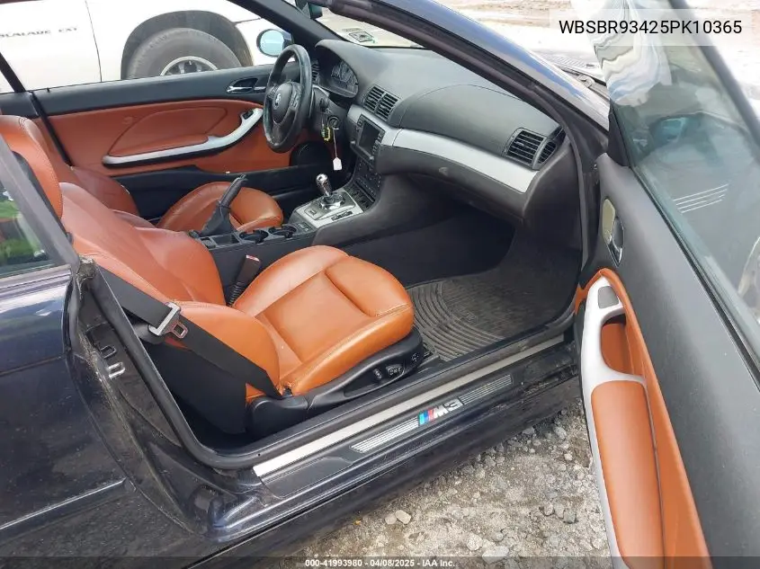 2005 BMW M3 VIN: WBSBR93425PK10365 Lot: 41993980